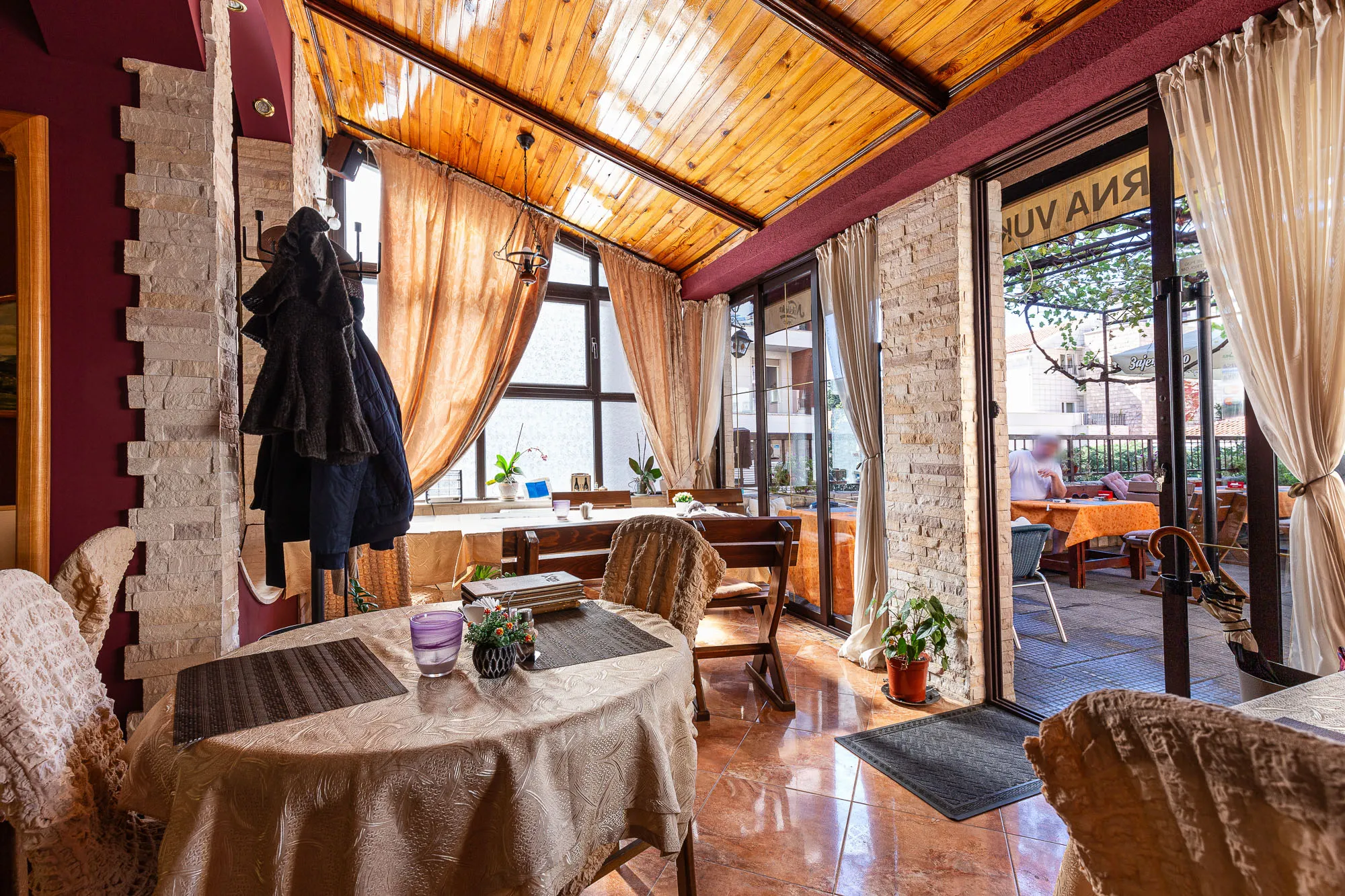 A restaurant in the center of Budva