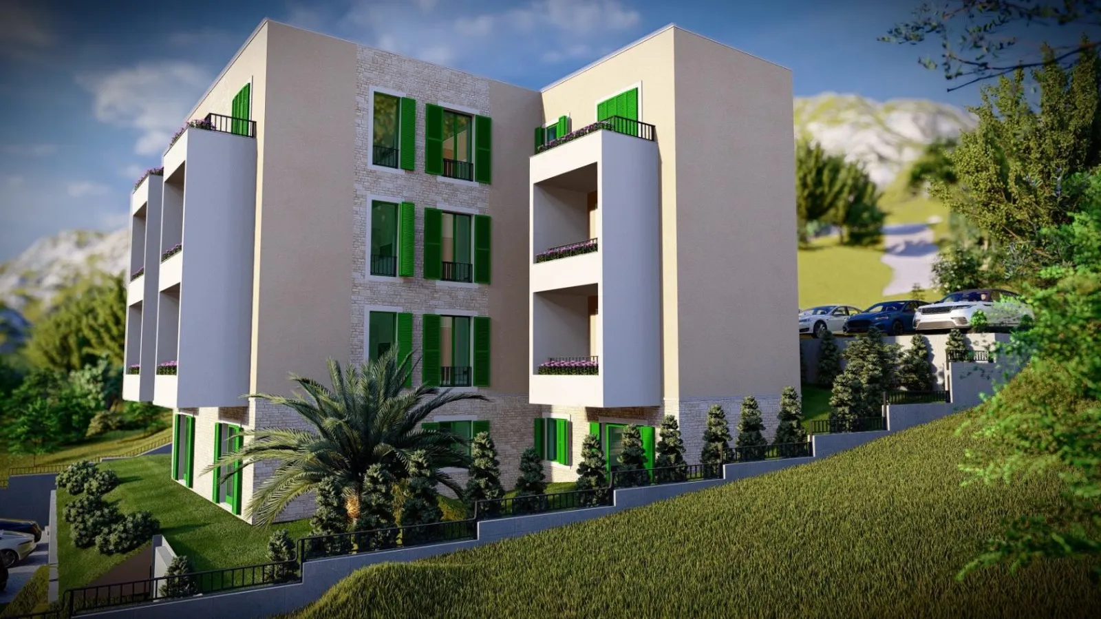 Apartments for sale in a new complex in Kumbor