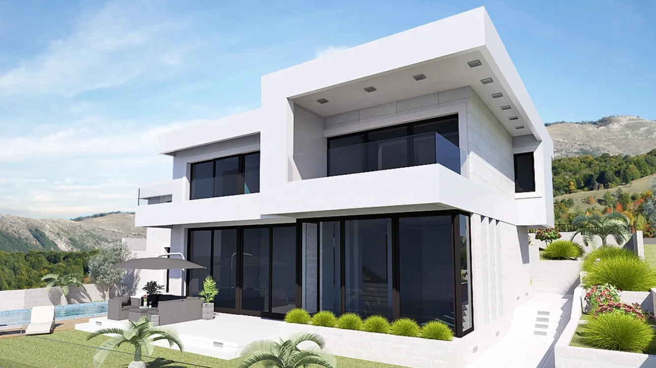 For sale villa with panoramic sea view in Blizikuce 