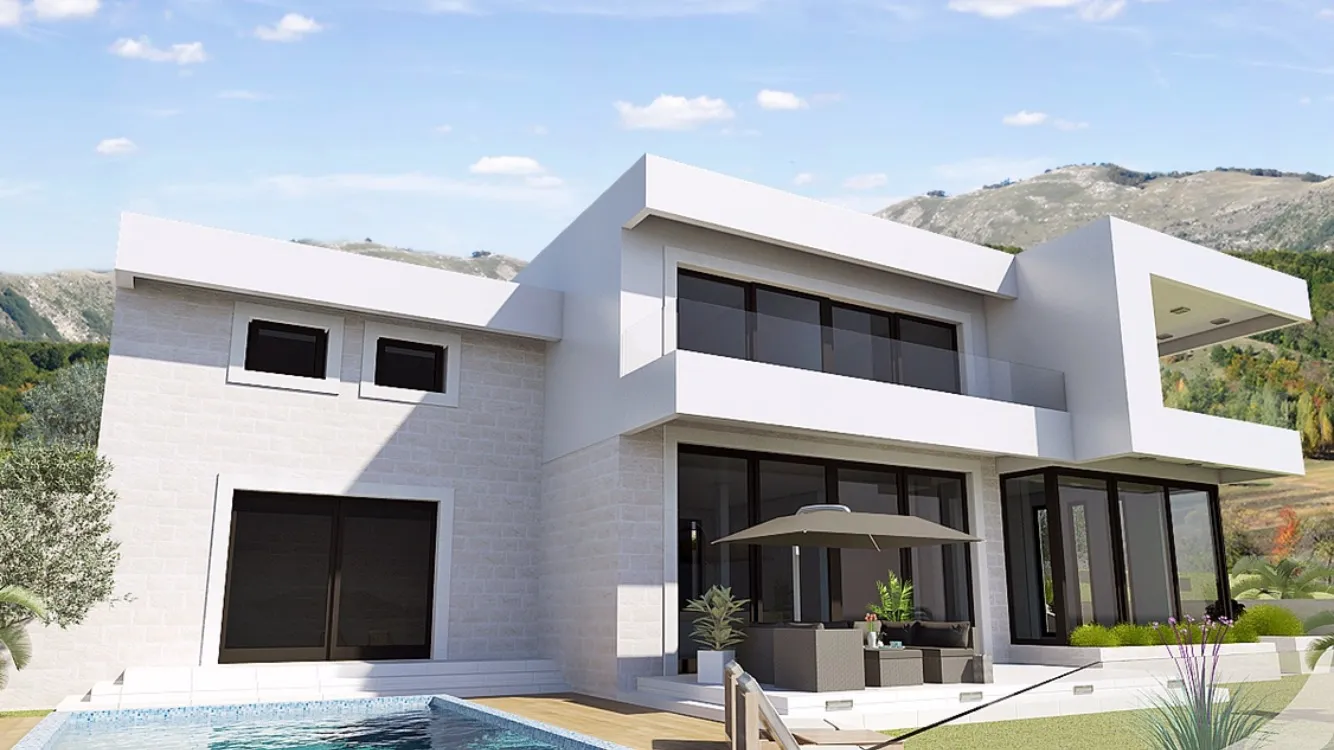 For sale villa with panoramic sea view in Blizikuce 