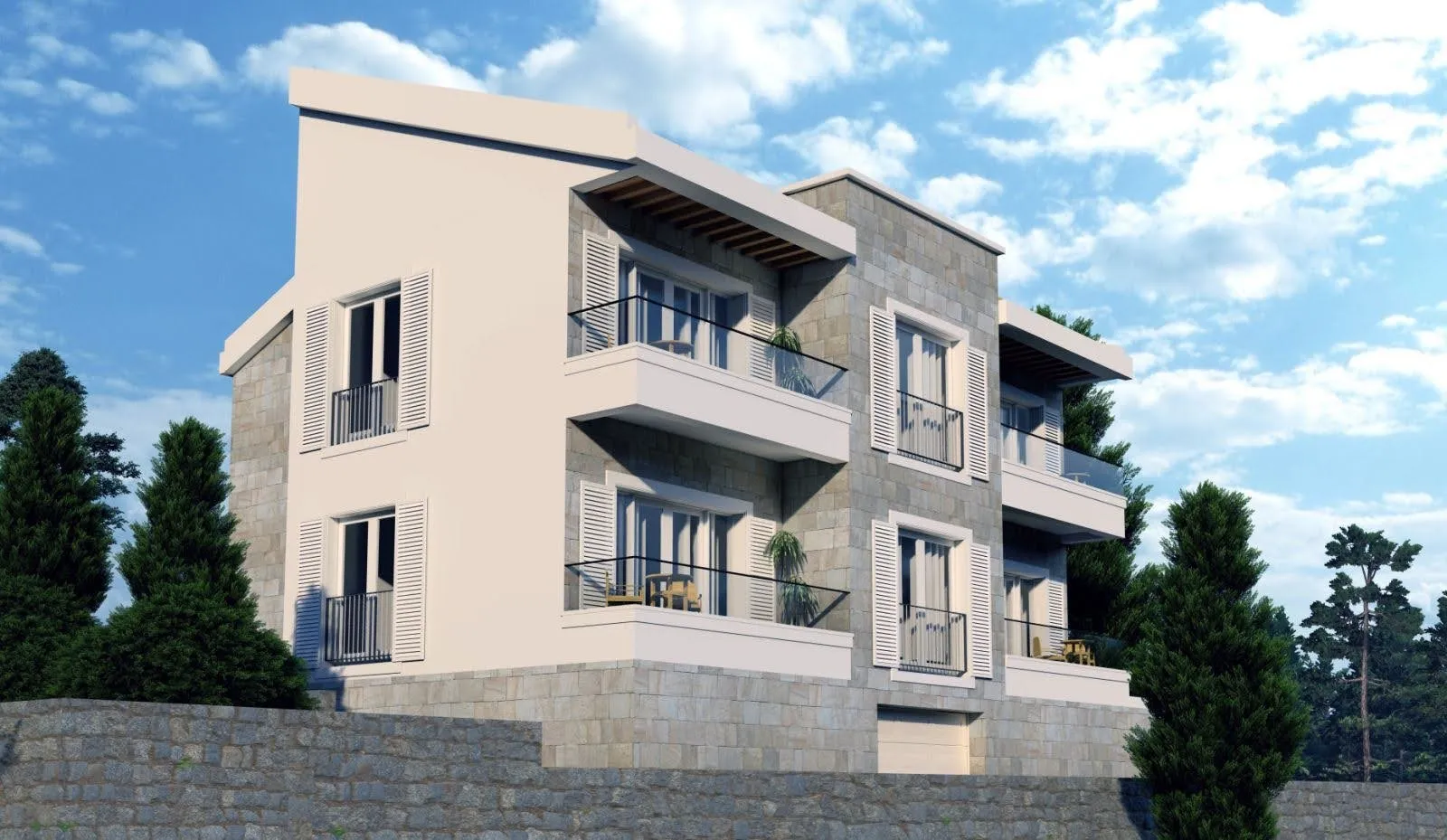 Inexpensive apartments in a new building in Herceg Novi