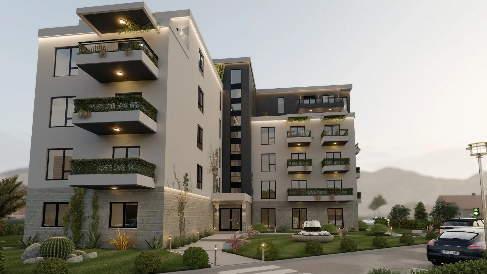 The new modern building offers a range of one, two and three bedroom apartments