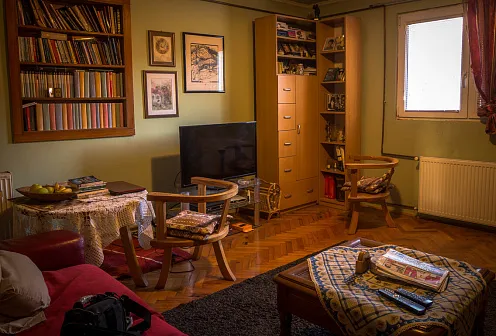 House with a plot and a panoramic view of Budva